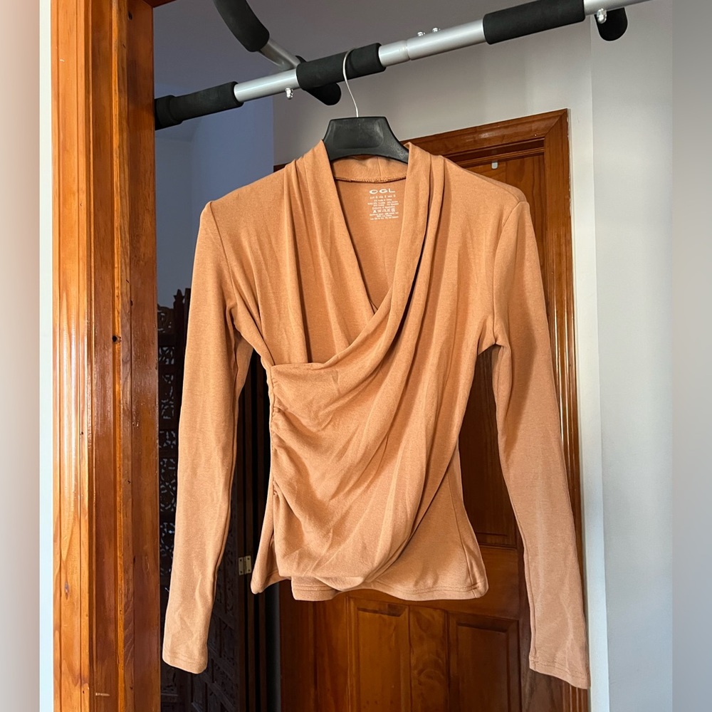 Surplice Long Sleeve Top
